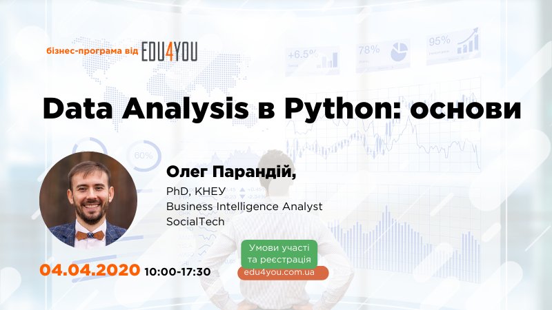 Data Analysis в Python: основи